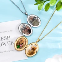 Collier médaillon Photo ovale personnalisé en acier inoxydable, texte gravé/collier médaillon Photo, bijoux commémoratifs, cadeau pour femmes 3 Collier médaillon Photo ovale personnalisé en acier inoxydable, texte gravé/collier médaillon Photo, bijoux commémoratifs, cadeau pour femmes 3