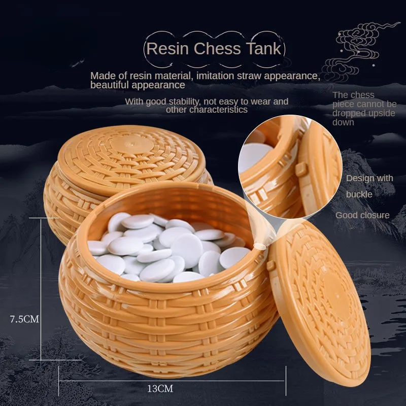Portatile Weiqi Go Gioco Pieghevole In Pelle Scacchiera Resina Scacchi Gomoku Bordo Da Tavolo Battaglia Famiglia Intrattenimento Giochi Giocattoli - immagine 4