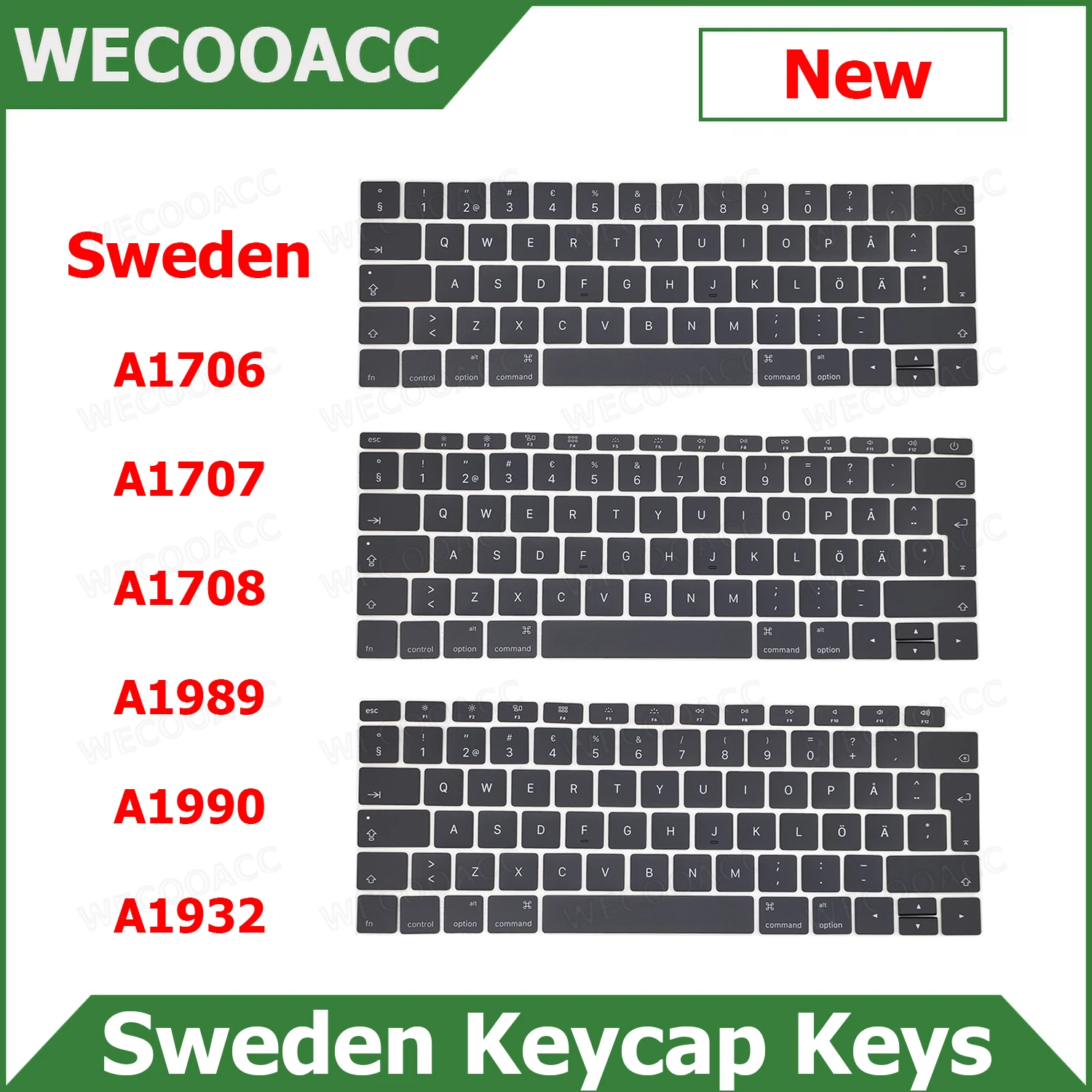 NewSwedenSwedishKeyboardKeysKeycapKeyCapForMacBookAirPro