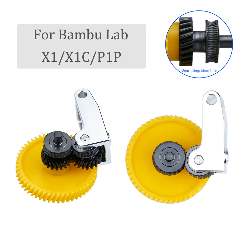 

Модернизированная Шестерня для экструдера из закаленной стали для Bambu Lab P1S P1P X1 Carbon X1C, 3D принтер, никелирование, износостойкость