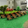 10pcs Model Train HO TT Scale 1:87 Bench Chair Settee Street Park Layout Plastic Craft Home Decor Toy Model Building Tool 4