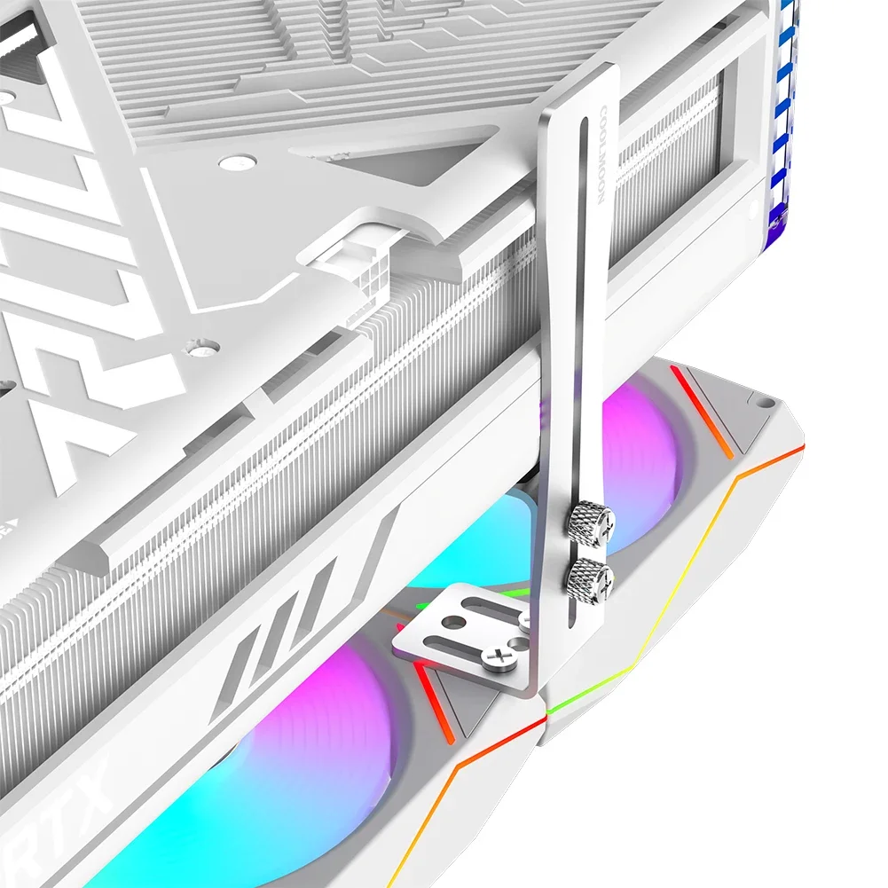 Computer Graphics Card Holder Chassis Fan Support Aluminum GPU Fixed Bracket Wear Resist Adjustable Graphics Card Support