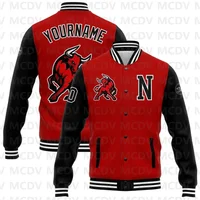 Custom Kelly Green-Orange Varsity Bomber Jacket | 3D Pattern Full-Snap Letterman Coat - Image 3