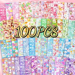 Kawaii Laser Cartoon Stickers for DIY Scrapbooking & Journals (100 PCS)