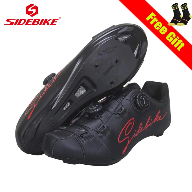 

SIDEBIKE Sapatilha Ciclismo Self-Locking Ultra-Light Road Cycling Shoes For Men Bicicleta Triatlon Riding Bicycle Footwear