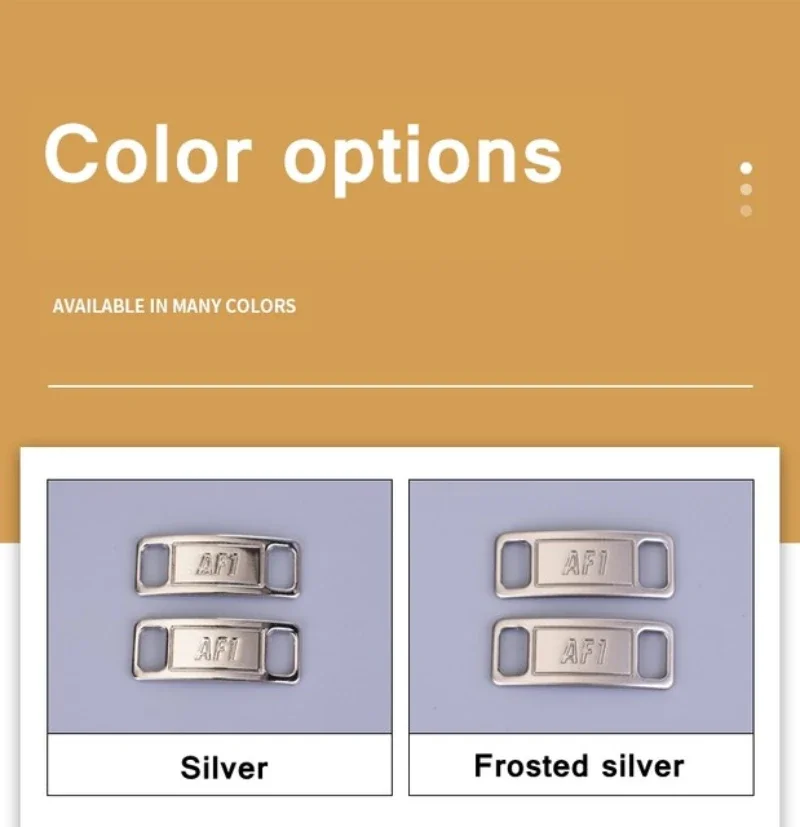 Description Picture 6 of item2pcs/pair Shoelace Buckle Metal Shoelaces AF1 Shoelaces Buckle Accessories Metal Lace Lock DIY Sneaker Kits Metal Lace Buckle