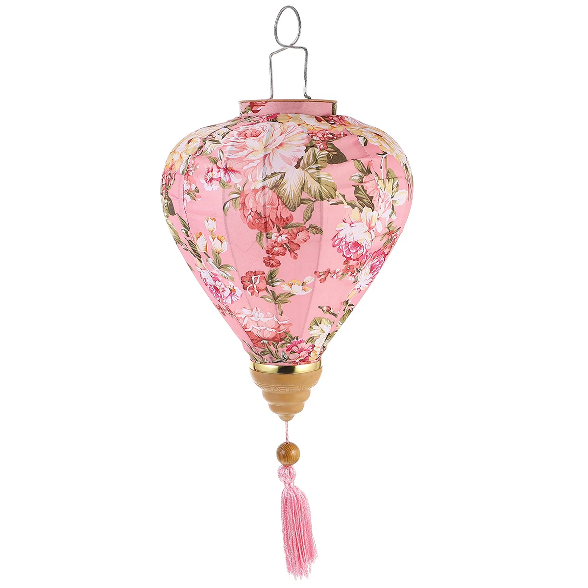 

Украшение-фонарик, вьетнамское Шелковое украшение средней длины с овальным цветочным узором