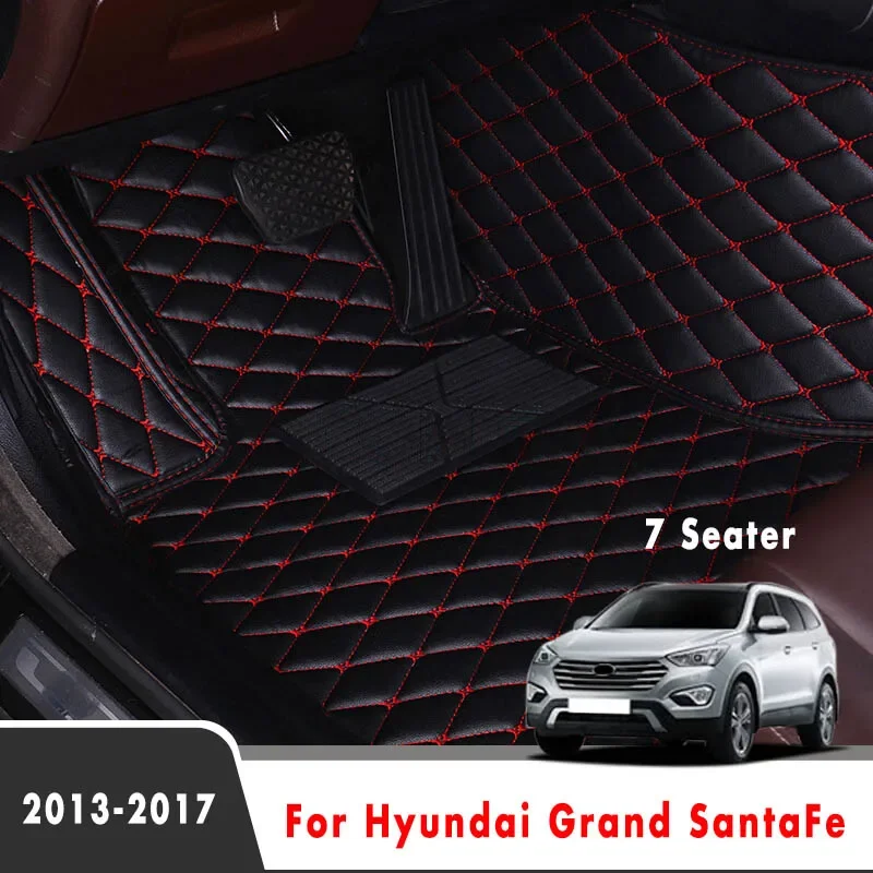 

Car Floor Mats For Hyundai Grand Santa Fe 2018 2017 2016 2015 2014 2013 (7 Seater) Auto Interior Accessories Custom Carpets Rugs