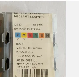 X 오리지널 10개 카바이드 인서트 T490 LNMT1306PNTR IC830