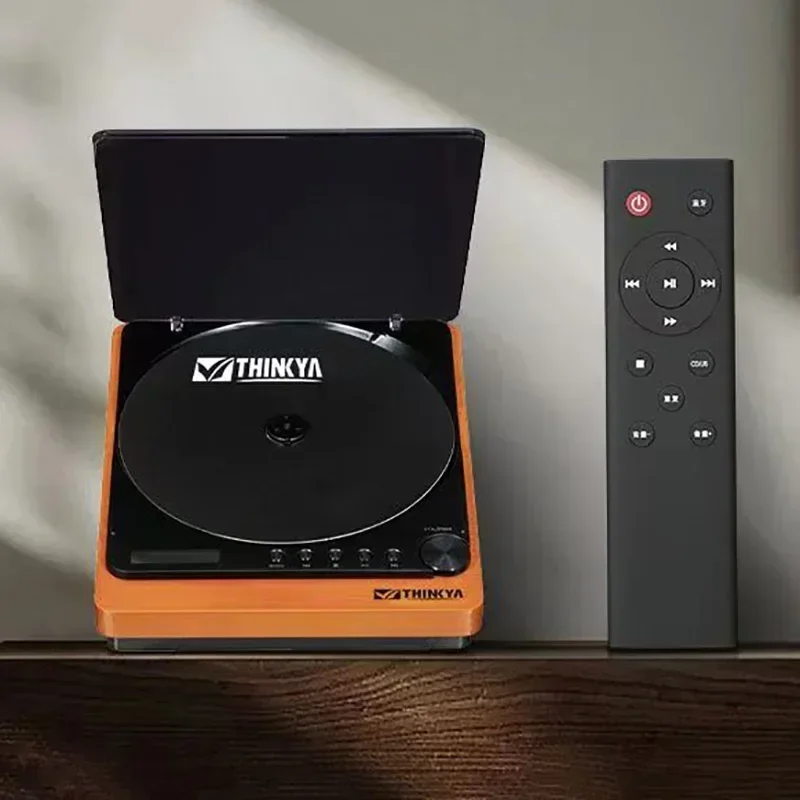 

Thinkya CD Player Wooden Retro Bluetooth Lossless HIFI CD Player USB Read Play Infrared Remote Control Digital Optical Output