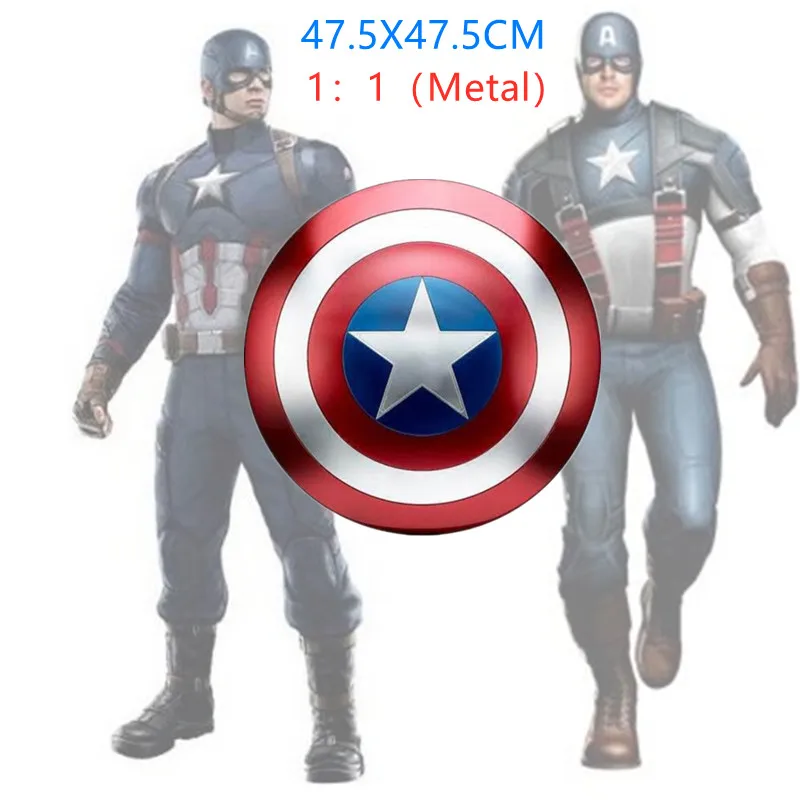 Полностью металлический щит Captain America 1:1/Оружие супергероя/реквизит для