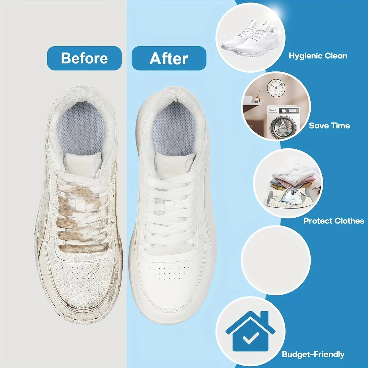 Fluffy Fiber 360° Surround Cleaning Shoe Washing Bag – Reusable Durable Machine-Washable Laundry Bag with Zipper Closure(1pc) BEST SELLERS