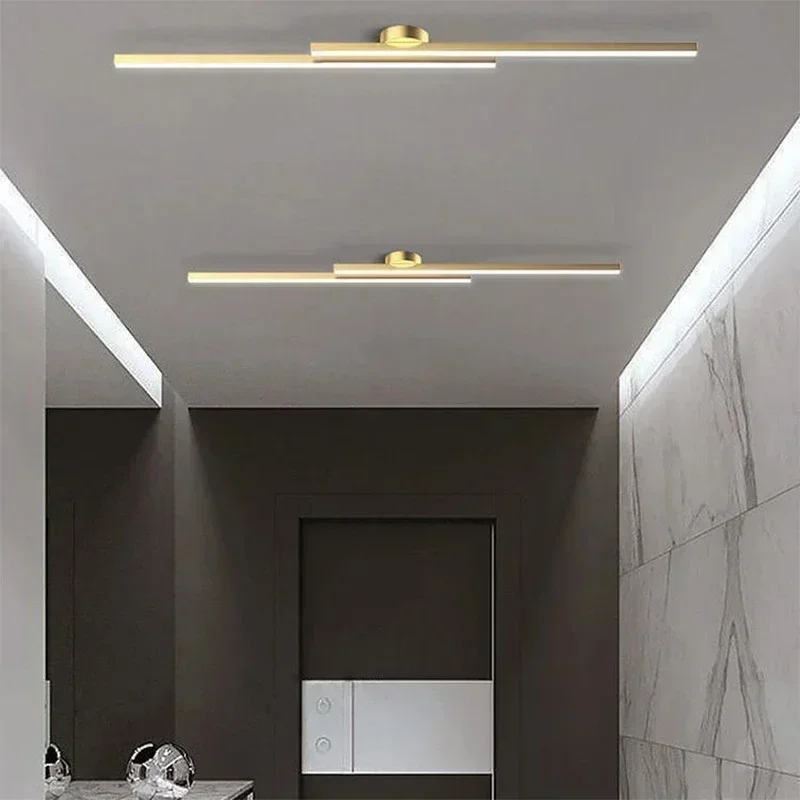 Modern LED Ceiling Light Black Gold 60/80cm celing Lamps For Living Room Entryway Bedroom Restaurant Indoor Decor Lighting