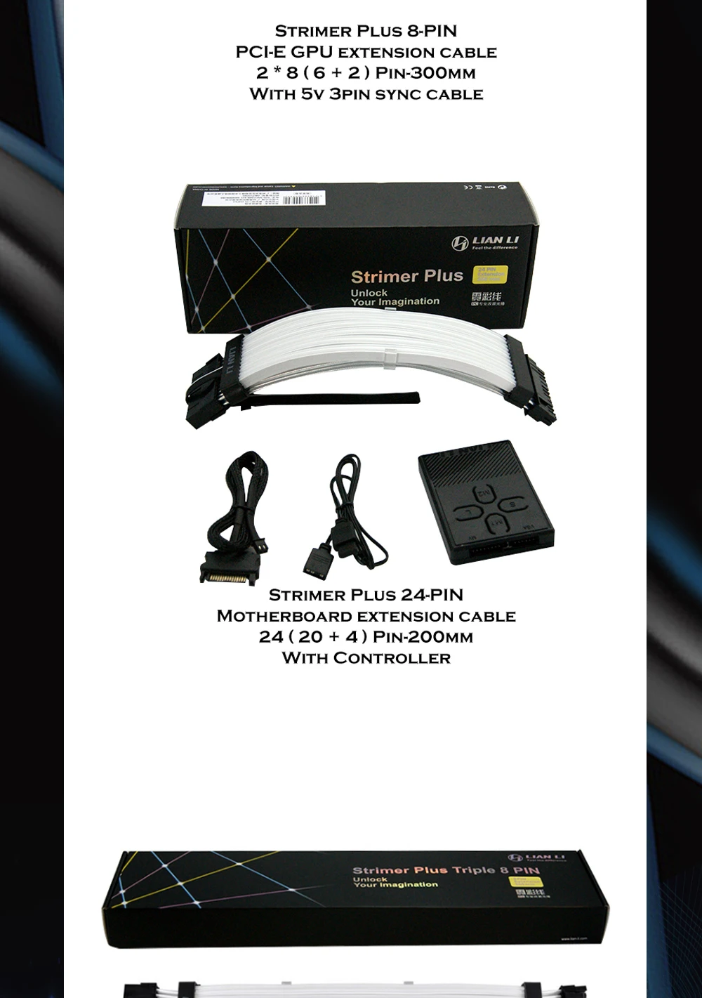 Strimer Plus-Motherboard Extension Cable Kit, Cabo de