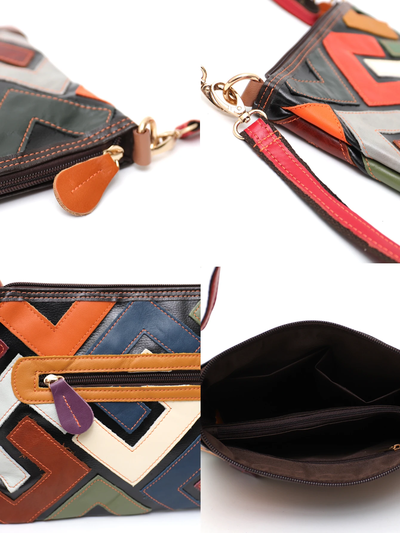 Women Patchwork Genuine Leather Tote Bags Large Capacity Handbag Bohem –  Electronic Pro