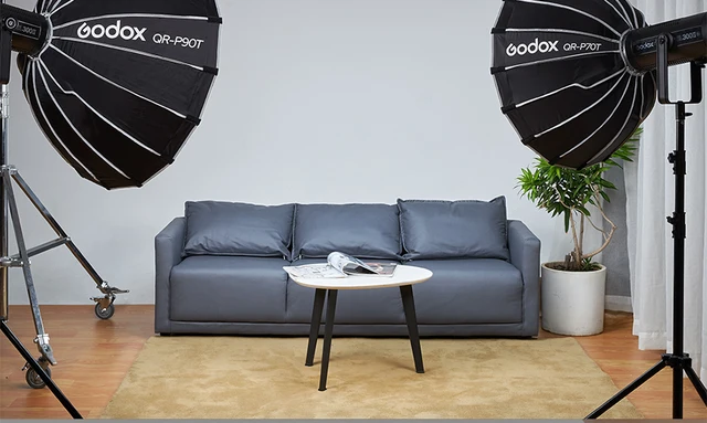 Softbox Parabolico Godox QR-P150T 150cm Con Griglia A Nido D'Ape - Per Luci Continue E Flash - Foto 8