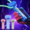 New String Rope Glow in The Dark String Rope Launcher Luminous Portable Handheld String Stress Relief Toy For Adult Party Gift 3