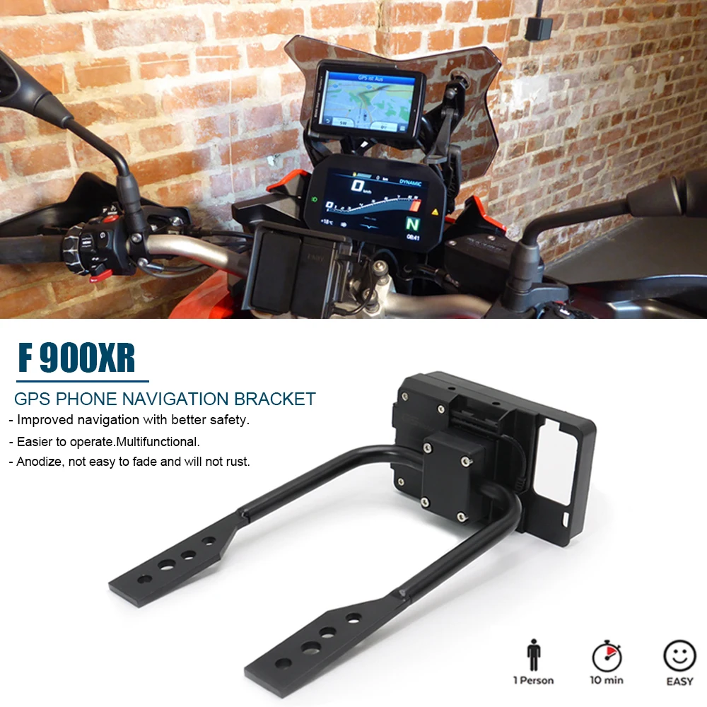 

F900XR NEW Motorcycle Windshield GPS Phone Mount USB Wireless Charging Navigation Bracket Holder Stand For BMW F900 XR F 900 XR