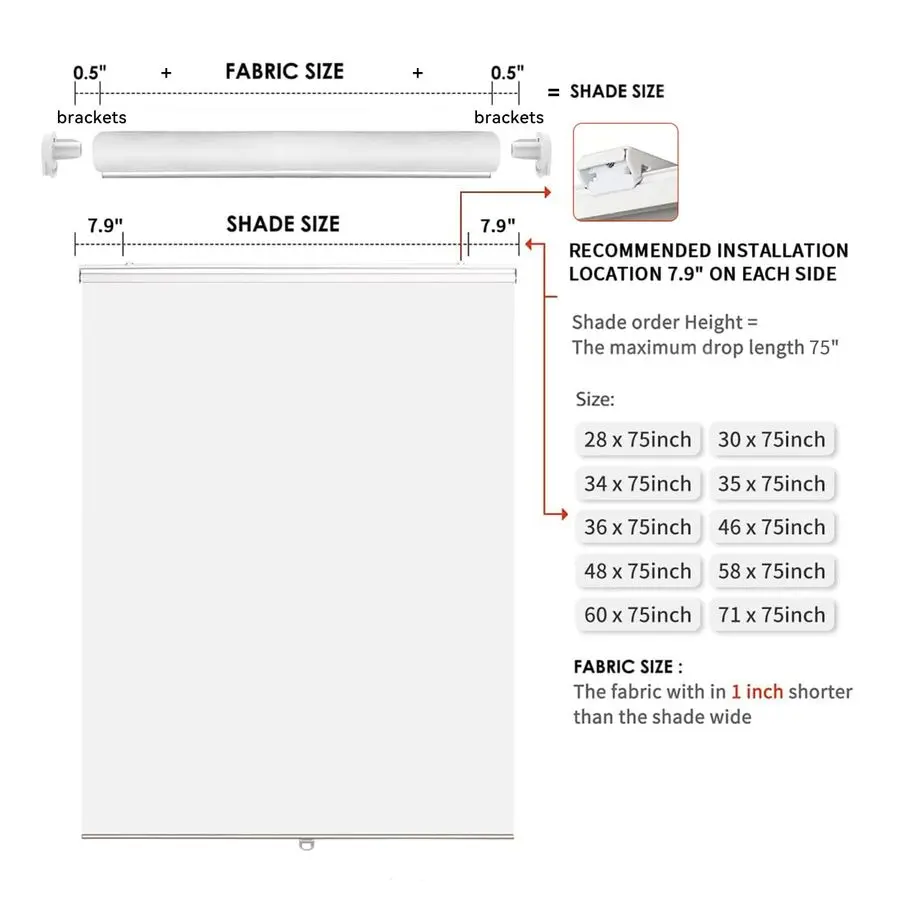 Cordless blackout roller shade example 5