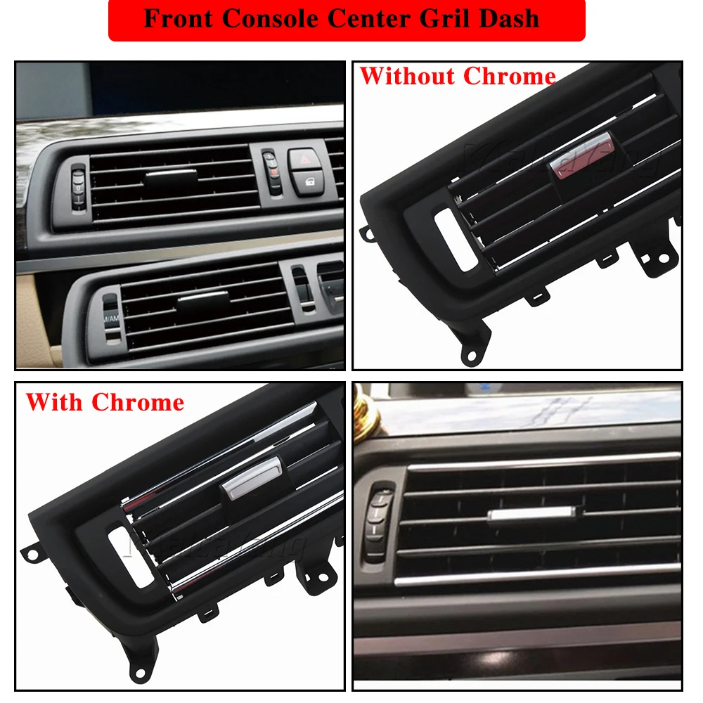 AC Air Conditioner Vent Grille 2 Styles Front Console Grill Dash AC Air Conditioner Vent For BMW F10 F11 F18 520i 523i 525i 528i 535i