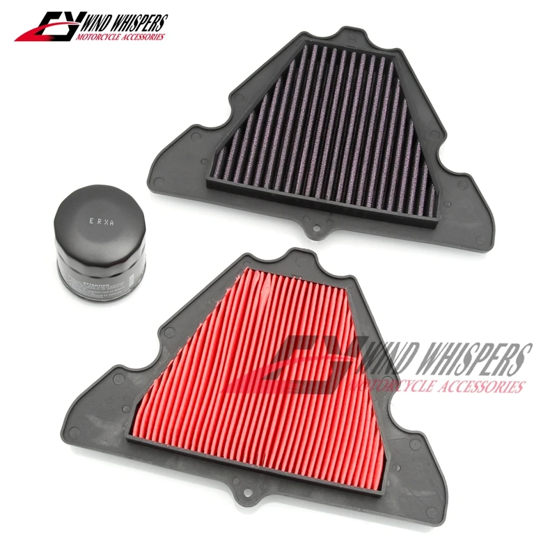 Motorcycle Oil Filter High flow Air Filter Intake Cleaner for KAWASAKI Z1000 2010-Z 1000 SX Z1000SX 2011-2015