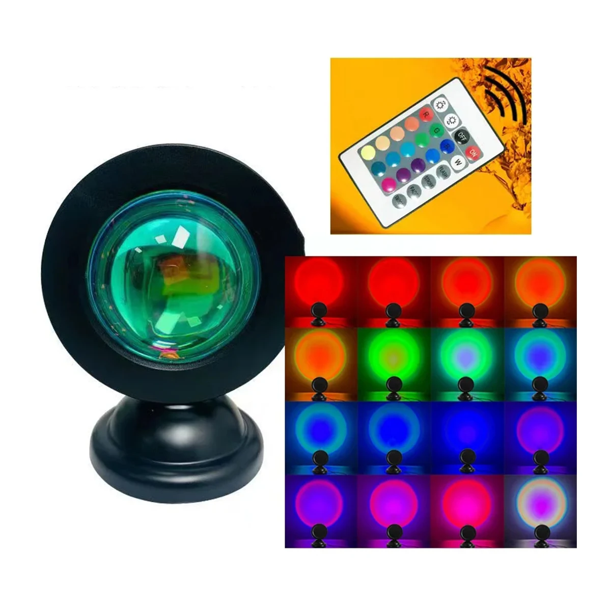 USB RGB Sunset Night Light Projector Lamp Rainbow Background Photographic LED Mini Light