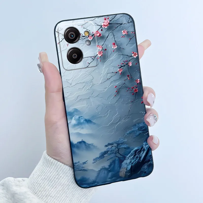 Charming Cartoon Soft Silicone Protective Phone Case with Printed Shell Design
