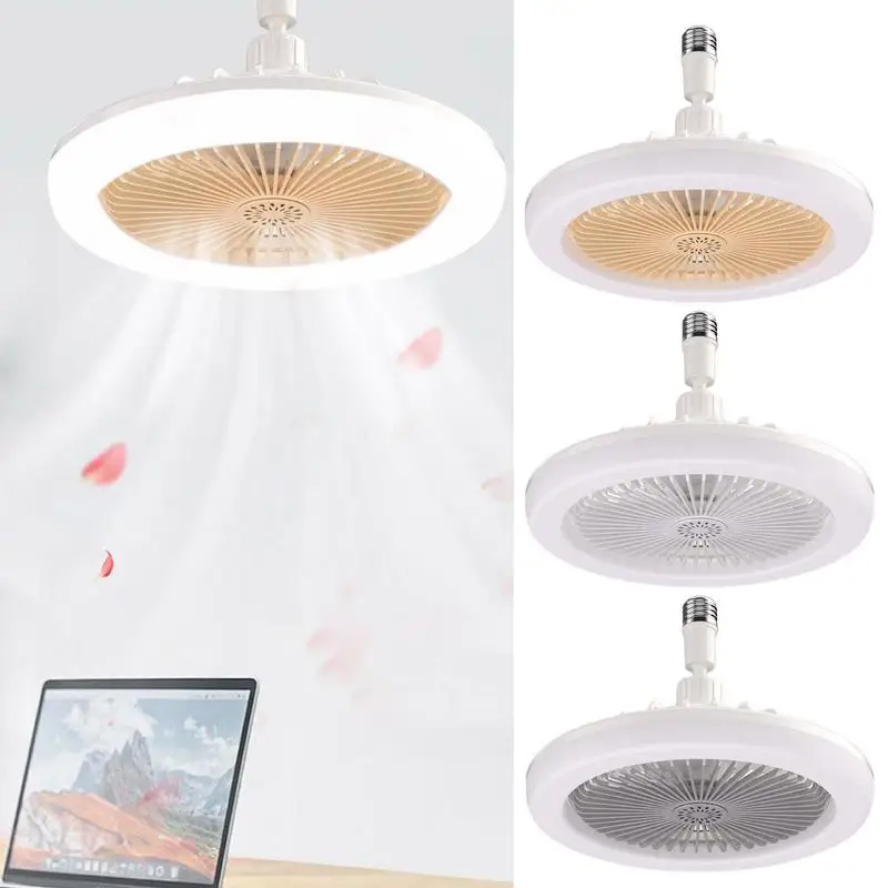 

30w Ceiling Fan With LED Lighting Lamp E27 Converter Base Aromatherapy Fan Lights With Remote Control For Bedroom Living Room