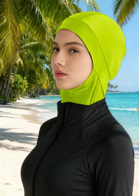 1 pièces Burkini Femme Hijab bain bain Hijab femmes été plage instantané Turban casquette