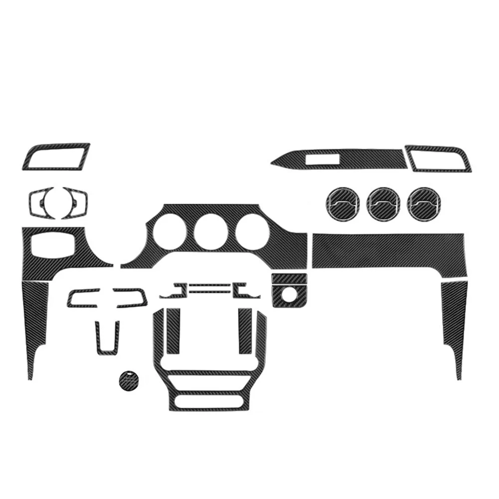 32Pcs1SetCarbonFiberBlackRedStickersforFordMustang20152016