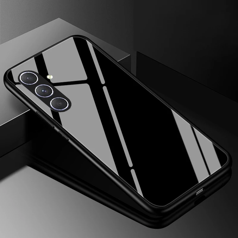 Luxury Tempered Glass Hard PC Phone Case - Premium Back Bumper Cover
