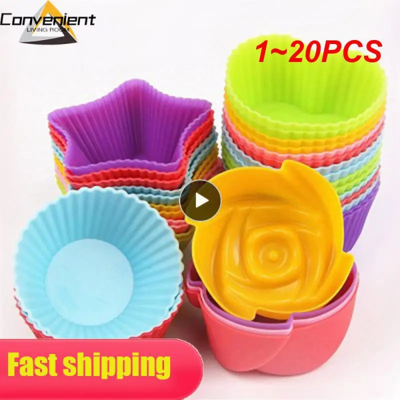 120PCSSiliconeMuffinLinersReusableCupcakeLinersForMuffinPan