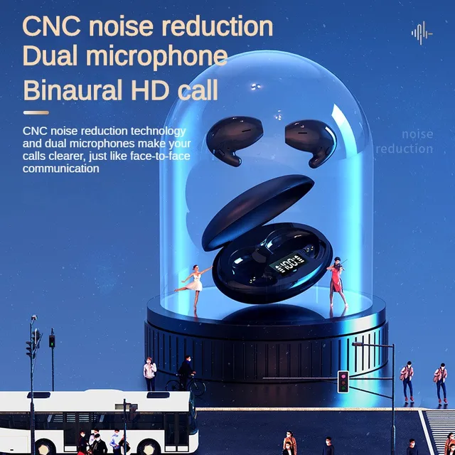 SK MD538 Invisible Sleep Headphones 5.3 Wireless Bluetooth Headset Ultra-Thin Noise Reduction Stereo Earphones IPX6 Waterproof 3