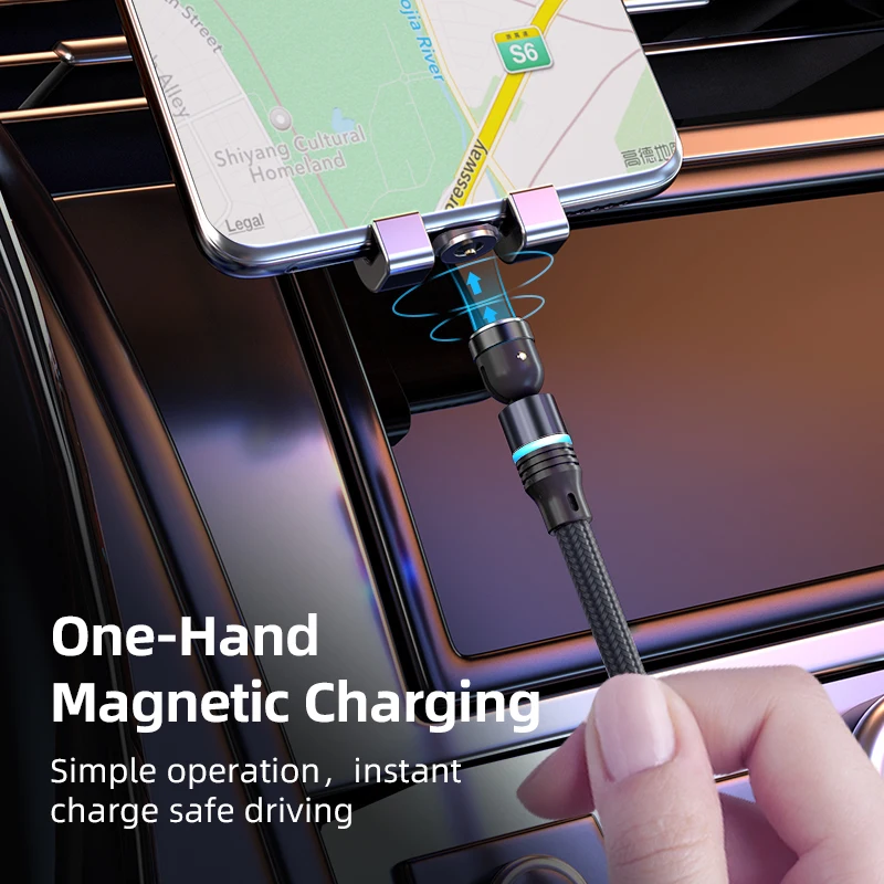 Magnetic 540° Rotating USB Type C Charging Cable - Available in 3m/2m/1m Lengths