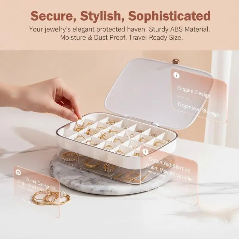 Jewelry Storage Organizer Box Multi Layer High Value for Small Accessories Ideal Choice for Travel or Gift