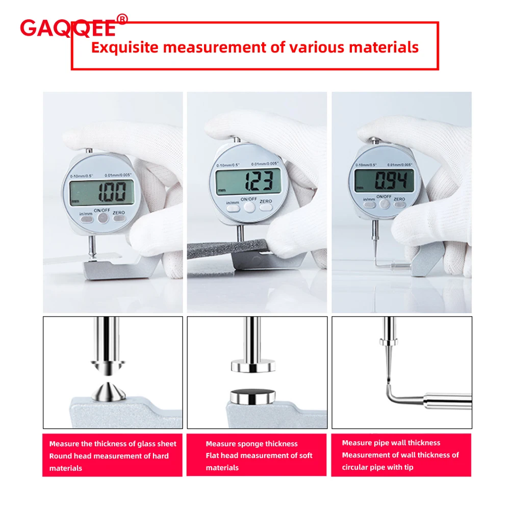 Digital Display Thickness Gauge 0-10/20mm