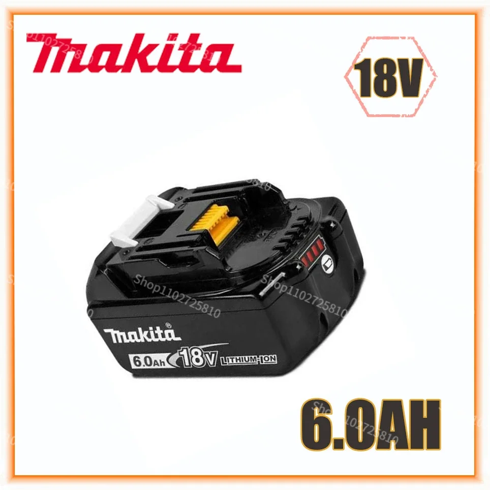 

Makita Original 18V 6000MAH 6.0AH Rechargeable Power Tool Battery LED Lithium Ion Replacement LXT BL1860B BL1860 BL1850
