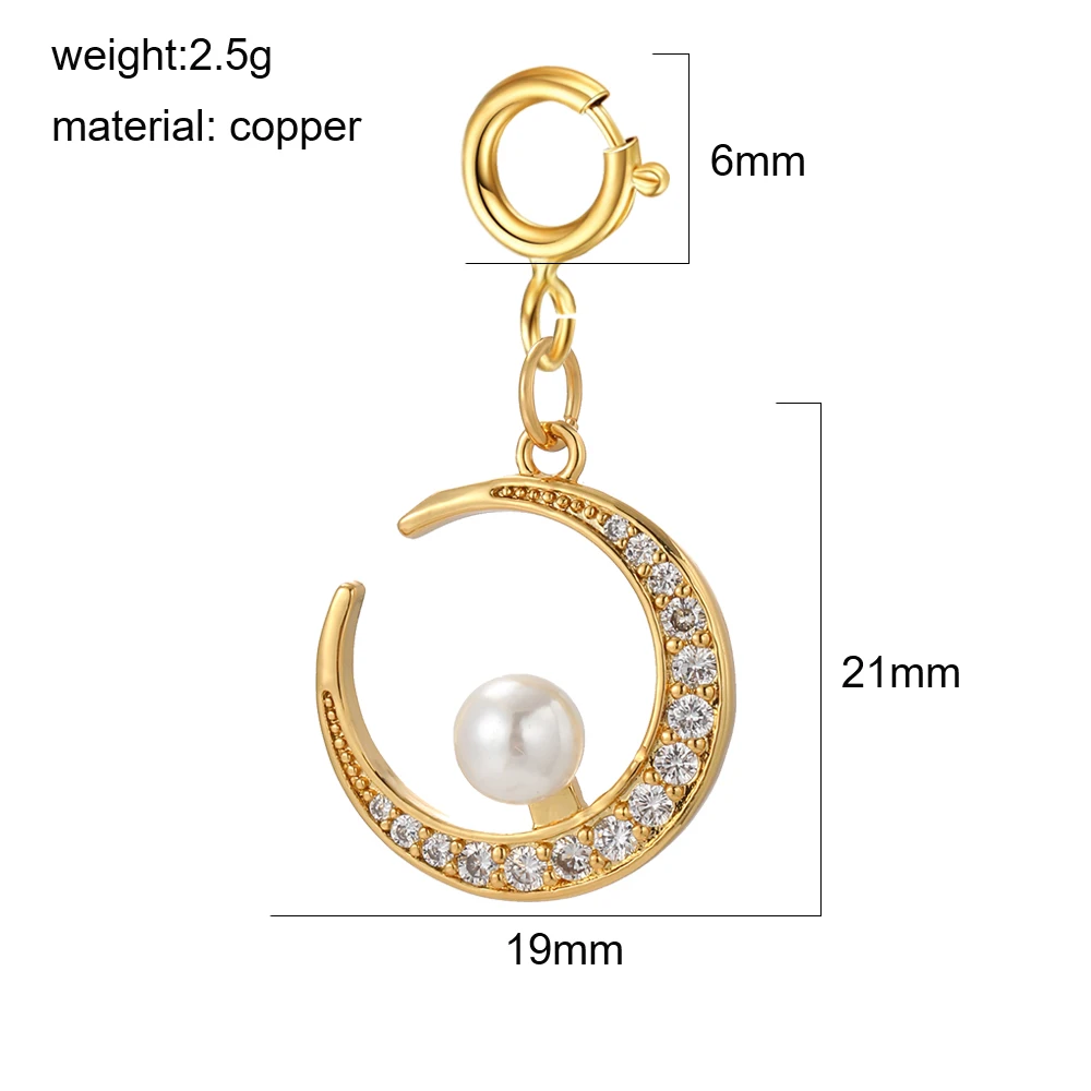 3 Stück süße Frühlingsschnallen DIY Emaille Sterne Mond Sonne Charms Anhänger Schmuck Goldene Herstellung Schlüsselanhänger Halskette Zubehör Großhandel – Detail 7