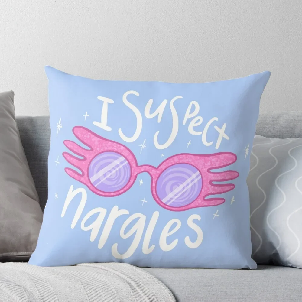 

I suspect Nargles - Luna Lovegood Throw Pillow Pillow Cases anime girl