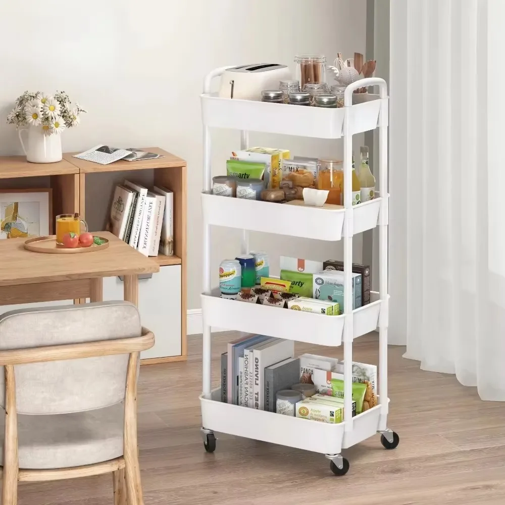 Small Cart Storage Rack Mobile Organizer Multi Storey Household Trolley Multifunctional Kitchen Living Parlour Type Snack Cart storage rack rolling storage cart