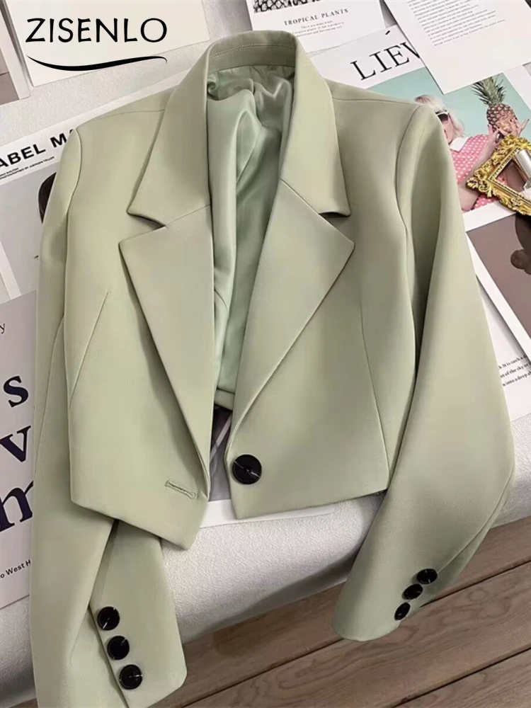 Blazer Woman Spring New Solid Color Temperament Suit Jacket Fashion Trend Suit Elegant Outerwears Korean Reviews Many Clothes