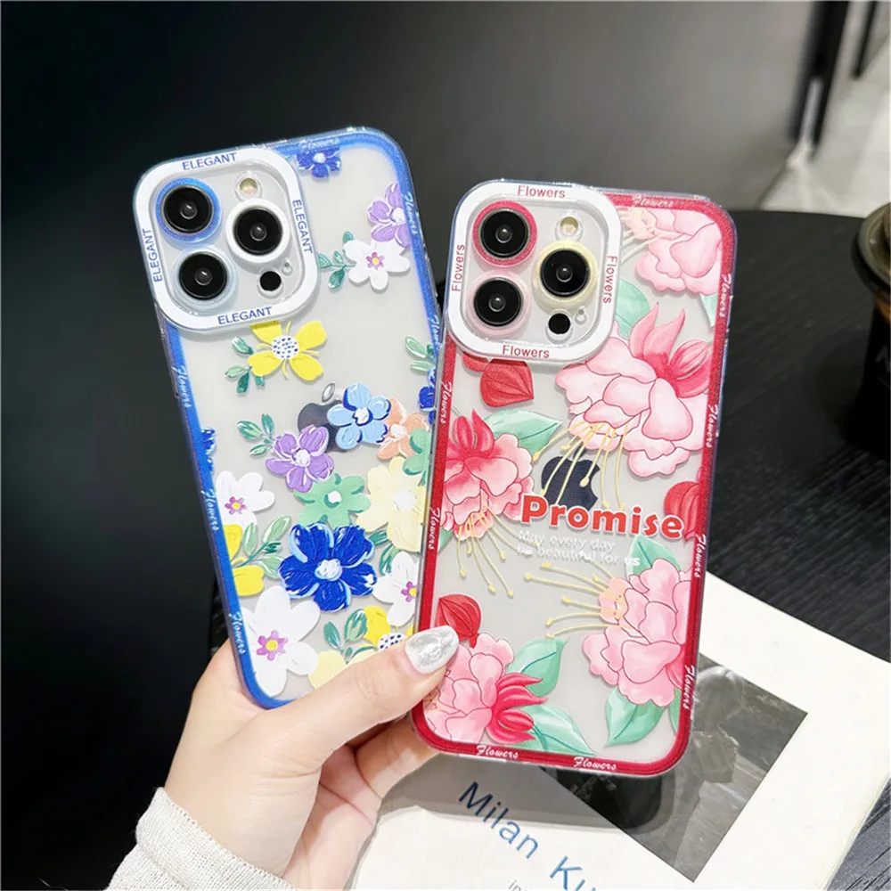 Flower Pattern Phone Case For Xiaomi Redmi Note 9S 4X 5A