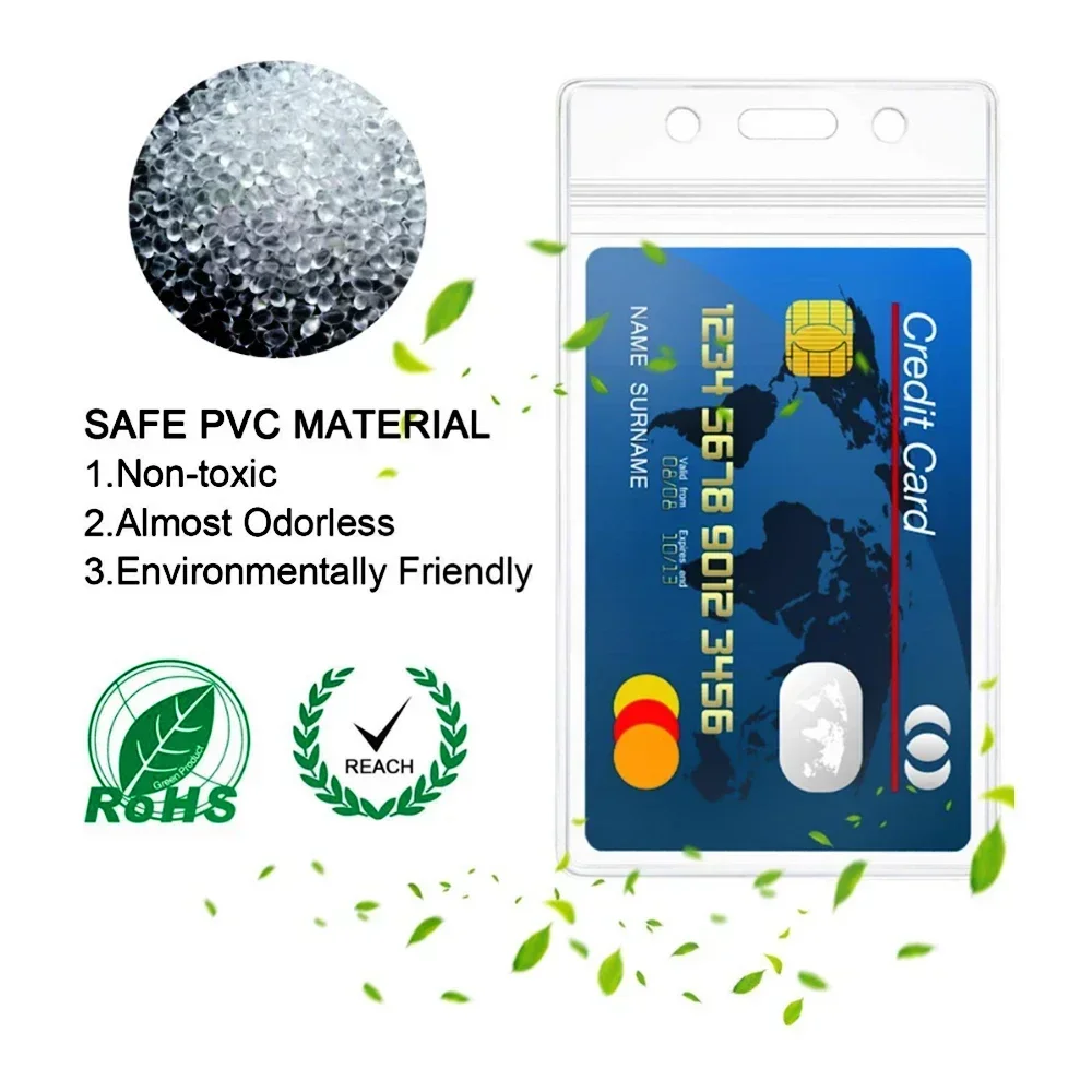 Universal Extra Thick Vertical Waterproof ID Badge and Credit Card Holder