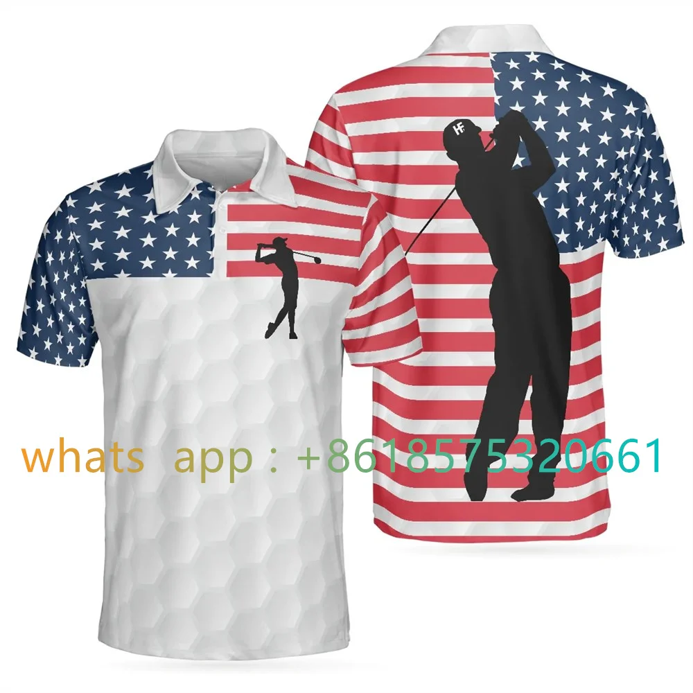 Usa Summer Golf Long -sleeved Sports Leisure Outdoor Air -drying Polo Shirt High -quality T -shirt