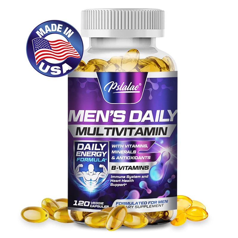 

Men's Multivitamin Supplement with Vitamins A, B12, C, D & E Non-GMO Capsules