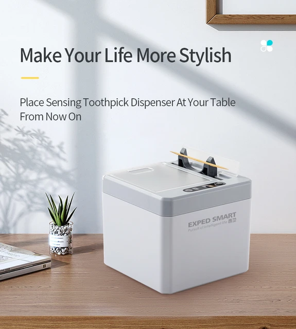 Akozon Smart Sensor Zahnstocherspender - Automatischer Pop-Up Spender