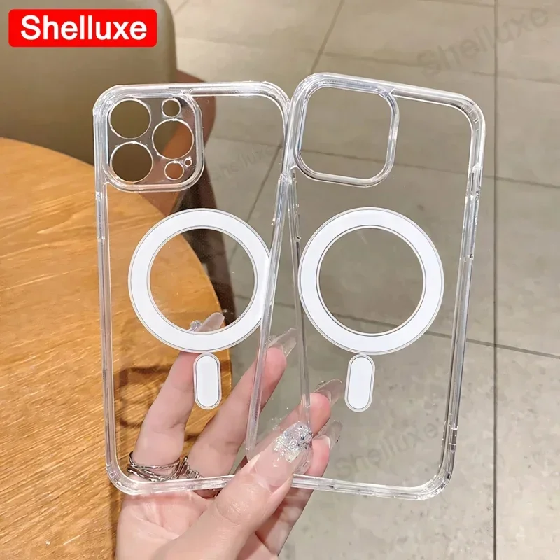 Magesafe Magnetic Transparent Wireless Charge Case for iPhone