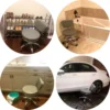 Garage Rolling Seat (Black) Pneumatic, Short Stool with Adjustable Height 13"-15", Perfect for Garage Task, Home Cleaning 6