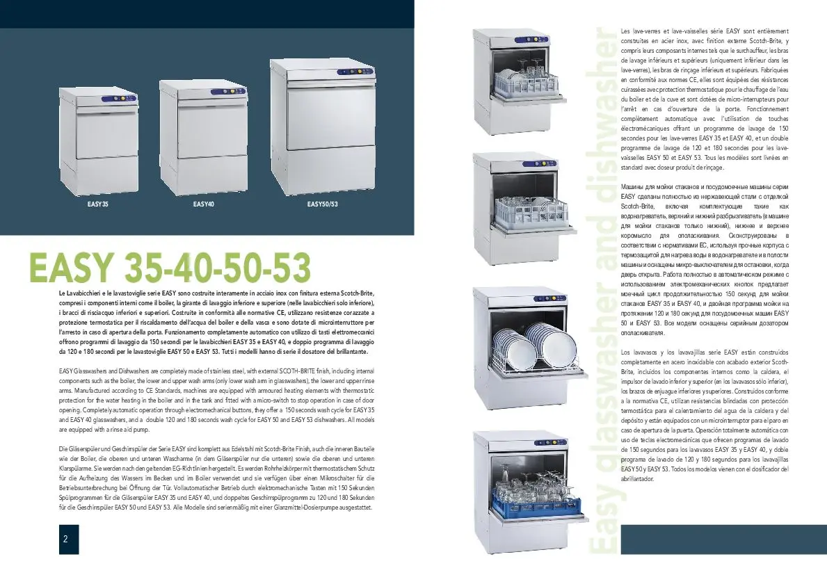 Best Compact Stainless Glasswasher - EASY 35 With Double Skinned Door - For Streamlined Operations 6