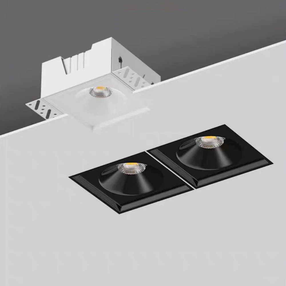 Borderless LED spotlight dimming embedded tube light square interior ...
